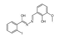 2-iodo-N'-[(Z)-(5-methoxy-6-oxocyclohexa-2,4-dien-1-ylidene)methyl]benzohydrazide结构式