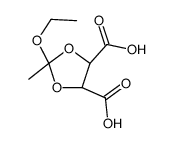 1,3-Dioxolane-4,5-dicarboxylicacid,2-ethoxy-2-methyl-,(4R,5R)-(9CI) structure