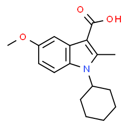 1-Cyclohexyl-5-methoxy-2-methyl-1H-indole-3-carboxylic acid结构式