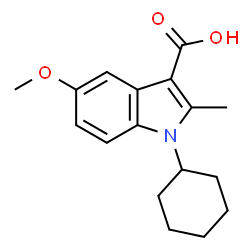 1-Cyclohexyl-5-methoxy-2-methyl-1H-indole-3-carboxylic acid structure