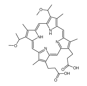 2,4-di-(alpha-methoxyethyl)deuteroporphyrin IX structure