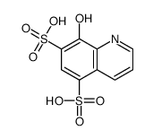 8-hydroxyquinoline-5,7-disulphonic acid结构式