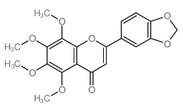 4H-1-Benzopyran-4-one,2-(1,3-benzodioxol-5-yl)-5,6,7,8-tetramethoxy-结构式