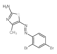 2,4-dibromo-N-[(2-imino-4-methyl-1,3-thiazol-5-ylidene)amino]aniline picture