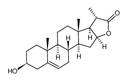 (20S)-3β,16β-Dihydroxypregn-5-ene-20-carboxylic acid γ-lactone structure