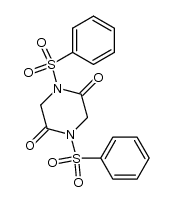 1,4-bis(phenylsulfonyl)tetrahydropyrazine-2,5-dione Structure