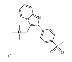 trimethyl-[[2-(4-methylsulfonylphenyl)imidazo[1,2-a]pyridin-3-yl]methyl]azanium,iodide Structure