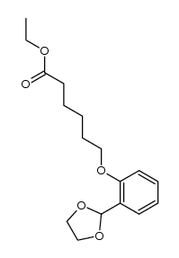 6-[2-(1,3-Dioxolan-2-yl)phenoxy]hexansaeure-ethylester Structure