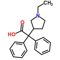 (1-Ethyl-3-pyrrolidinyl)(diphenyl)acetic acid structure