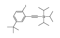 2-(5-tert-butyl-2-iodophenyl)ethynyl-tri(propan-2-yl)silane Structure