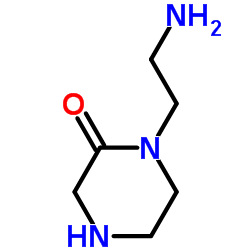 Piperazinone, 1-(2-aminoethyl)- (9CI) structure