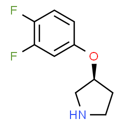 S-3-(3,4-DIFLUOROPHENOXY)-PYRROLIDINE结构式