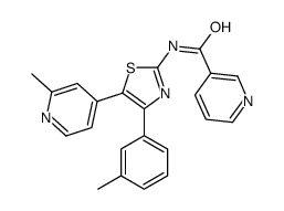 N-[4-(3-methylphenyl)-5-(2-methylpyridin-4-yl)-1,3-thiazol-2-yl]pyridine-3-carboxamide Structure