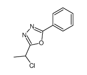 2-(1-chloroethyl)-5-phenyl-1,3,4-oxadiazole structure