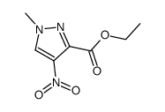 1H-Pyrazole-3-carboxylicacid,1-methyl-4-nitro-,ethylester(9CI) Structure