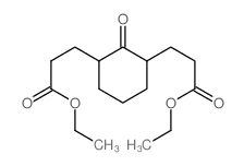 ethyl 3-[3-(2-ethoxycarbonylethyl)-2-oxo-cyclohexyl]propanoate structure