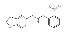 1-(1,3-benzodioxol-5-yl)-N-[(2-nitrophenyl)methyl]methanamine结构式