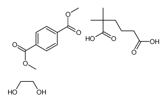 dimethyl benzene-1,4-dicarboxylate,2,2-dimethylhexanedioic acid,ethane-1,2-diol结构式