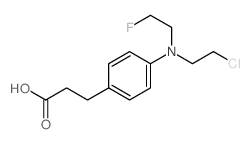 p-((2-Chloroethyl)(2-fluoroethyl)amino)hydrocinnamic acid Structure