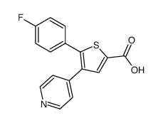 5-(4-fluorophenyl)-4-(pyridin-4-yl)thiophene-2-carboxylic acid结构式