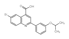 6-BROMO-2-(3-ISOPROPOXYPHENYL)QUINOLINE-4-CARBOXYLICACID Structure