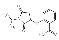 2-(2,5-dioxo-1-propan-2-ylpyrrolidin-3-yl)sulfanylbenzoic acid结构式