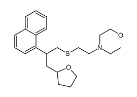 4-[2-[2-naphthalen-1-yl-3-(oxolan-2-yl)propyl]sulfanylethyl]morpholine Structure