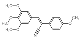 (Z)-2-(4-methoxyphenyl)-3-(3,4,5-trimethoxyphenyl)prop-2-enenitrile结构式