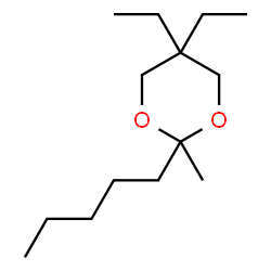 1,3-Dioxane,5,5-diethyl-2-methyl-2-pentyl-(9CI) structure