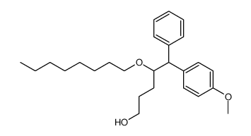 5-(4-methoxyphenyl)-4-octyloxy-5-phenylpentan-1-ol结构式