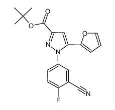 tert-butyl 1-(3-cyano-4-fluorophenyl)-5-(furan-2-yl)-1H-pyrazole-3-carboxylate Structure