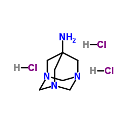 1,3,5-Triazatricyclo[3.3.1.13,7]decan-7-amine trihydrochloride结构式