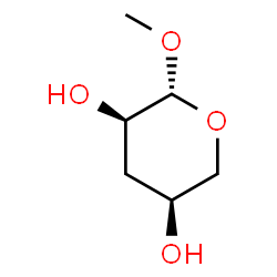 Methyl 3-deoxy-β-D-erythro-pentopyranoside结构式