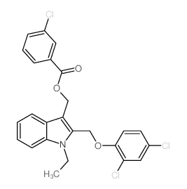 [2-[(2,4-dichlorophenoxy)methyl]-1-ethyl-indol-3-yl]methyl 3-chlorobenzoate picture