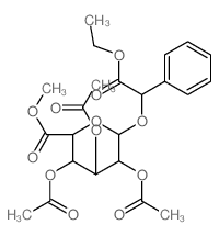methyl 3,4,5-triacetyloxy-6-(ethoxycarbonyl-phenyl-methoxy)oxane-2-carboxylate structure
