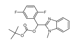 2-[(tert-Butoxycarbonyloxy)-(2,5-difluorophenyl)methyl]-1-methyl-1H-benzimidazole结构式