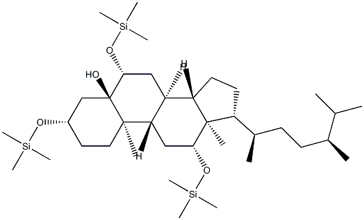 3β,6β,12β-Tris[(trimethylsilyl)oxy]-5α-ergostan-5-ol structure