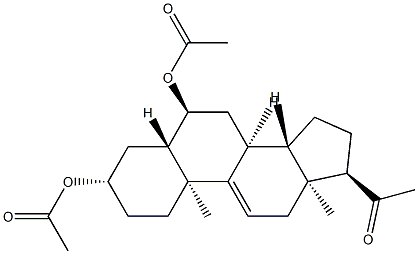 (17α)-3β,6α-Bis(acetyloxy)-5α-pregn-9(11)-en-20-one结构式