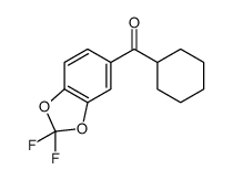 cyclohexyl-(2,2-difluoro-1,3-benzodioxol-5-yl)methanone结构式