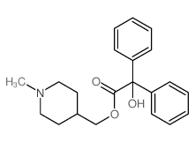 (1-methyl-4-piperidyl)methyl 2-hydroxy-2,2-diphenyl-acetate结构式