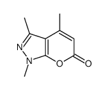 1,3,4-trimethylpyrano[2,3-c]pyrazol-6-one Structure