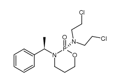 2(R)-[bis(2-chloroethyl)amino]-3-[(S)-α-methylbenzyl]-1,3,2-oxazaphosphorinane 2-oxide结构式