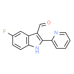 1H-Indole-3-carboxaldehyde,5-fluoro-2-(2-pyridinyl)-(9CI) Structure