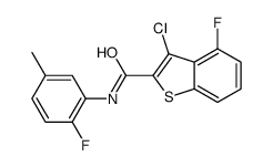 Benzo[b]thiophene-2-carboxamide, 3-chloro-4-fluoro-N-(2-fluoro-5-methylphenyl)- (9CI)结构式