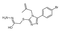 2-[[5-(4-bromophenyl)-4-(2-methylprop-2-enyl)-1,2,4-triazol-3-yl]sulfanyl]acetohydrazide Structure