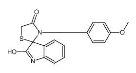 3-(4-methoxyphenyl)spiro[1,3-thiazolidine-2,3'-1H-indole]-2',4-dione结构式