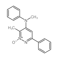 4-Pyridazinamine,N,3-dimethyl-N,6-diphenyl-, 2-oxide Structure
