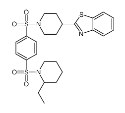 Piperidine, 1-[[4-[[4-(2-benzothiazolyl)-1-piperidinyl]sulfonyl]phenyl]sulfonyl]-2-ethyl- (9CI) picture