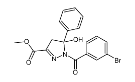 methyl 1-(3-bromobenzoyl)-5-hydroxy-5-phenyl-4H-pyrazole-3-carboxylate Structure
