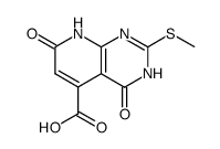 2-methylsulfanyl-4,7-dioxo-3,4,7,8-tetrahydro-pyrido[2,3-d]pyrimidine-5-carboxylic acid结构式